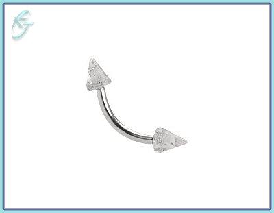 White Curved Barbell Body Jewelry