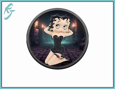 Betty Boop Style Cane Kneeling