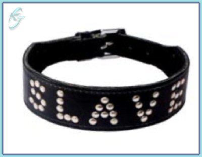 Leather "SLAVE" Studded Collar