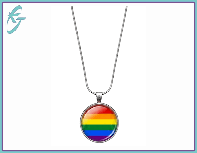 Rainbow Gay Pride .925 Sterling Silver Necklace